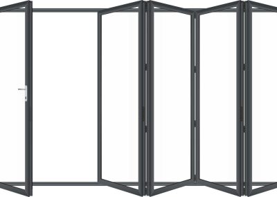 Style 514 Bi Folding Door 1 opening door on left 4 to the right