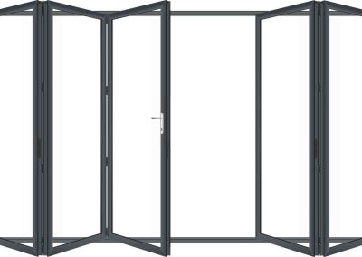 Style 532 Bi Folding Door 3 doors opening left 2 to the right