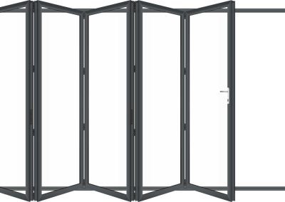 Style 550 Bi Folding Door 5 doors opening to the left